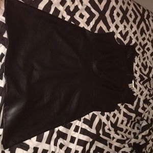 Black leather dress